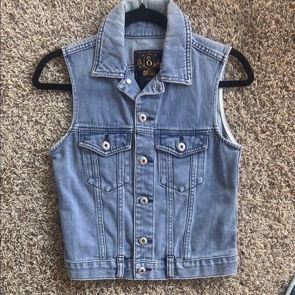 Diesel Jackets & Blazers - Diesel Sky Blue Denim Vest